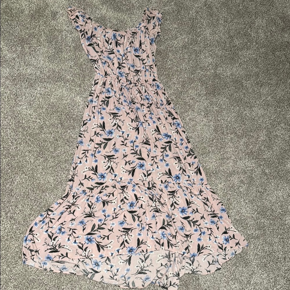 American Eagle Outfitters Pink and Blue Maxi Sundress